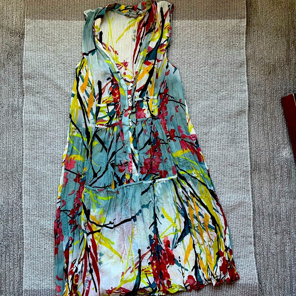 Sandwich_ Boho Watercolor print dress